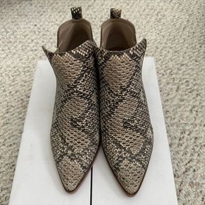 Dolce Vita Bianca Snakeskin Leather Booties